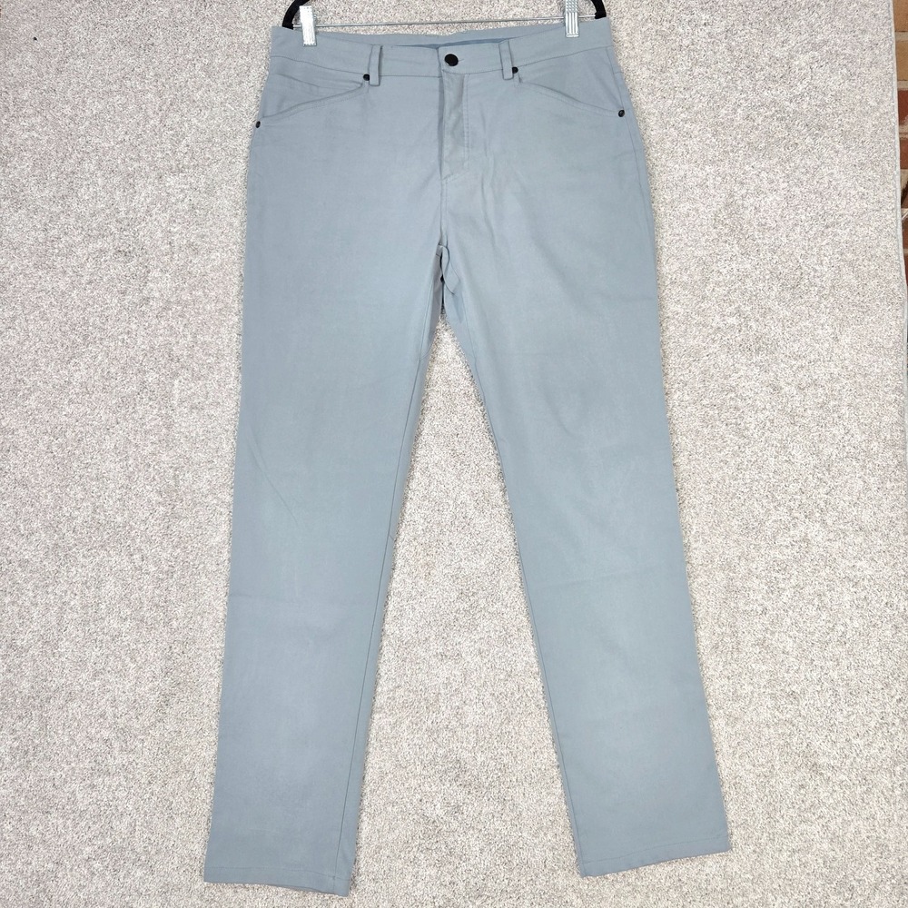 Myles Tour Pants Mens 35x32 Gray Stretch Performance Golf Travel Chino